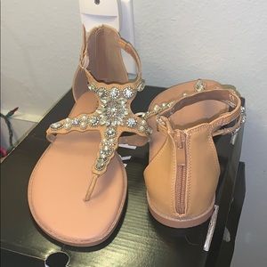Torrid wide width Size 9 sandals with beading